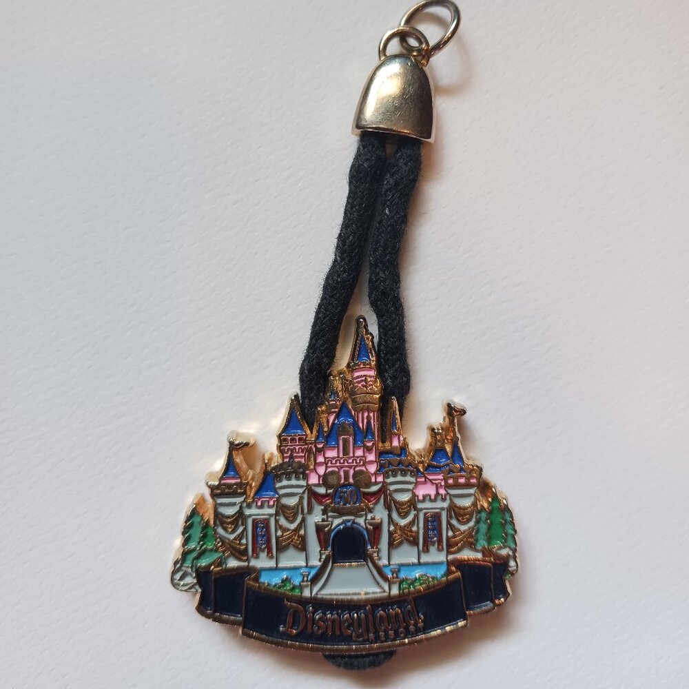 Sleeping Beauty Castle Disneyland 50th Anniversary keychain